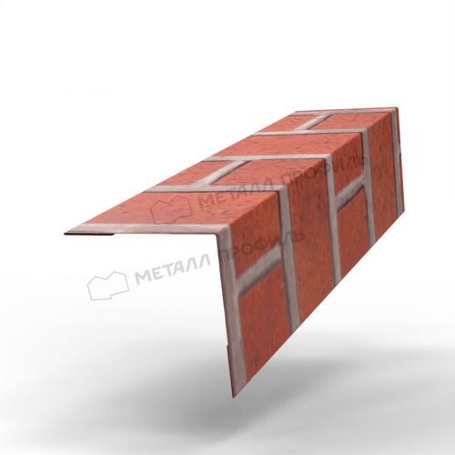 Планка угла наружного 75х75х2000 (ECOSTEEL-01-Кирпич-0.5)