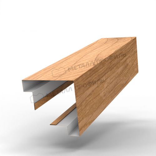 Планка угла наружного сборная верхняя 3D Woodstock 83х30х3000 (ECOSTEEL_T-01-Сосна-0.5)