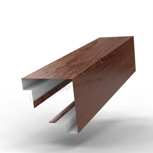 Планка угла наружного сборная верхняя 3D Woodstock 83х30х3000 (ECOSTEEL-01-МореныйДуб-0.5)