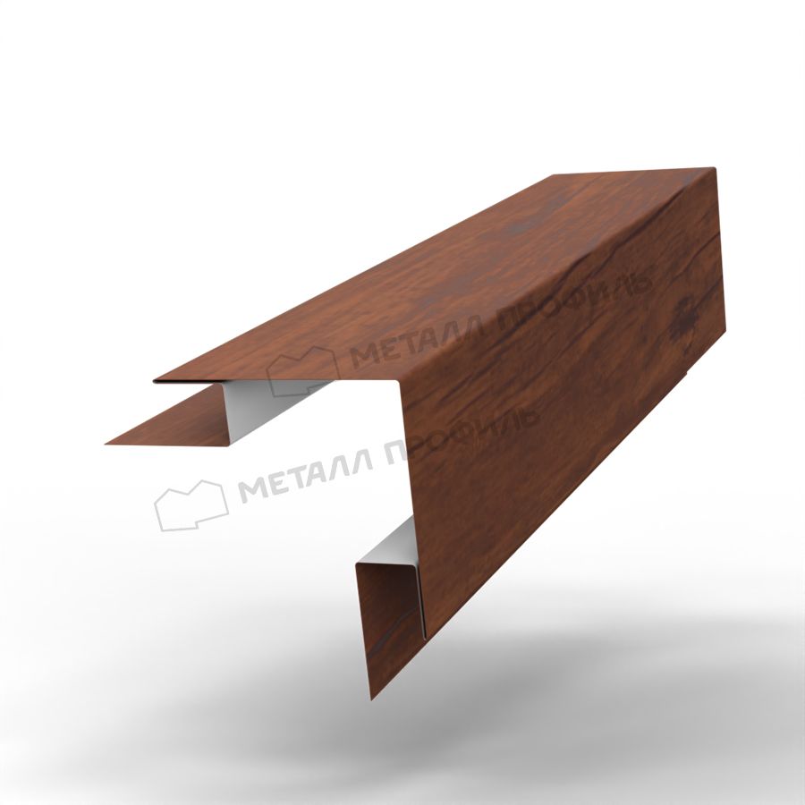 Планка угла наружного сложного 75х75х3000 (ECOSTEEL_MA-01-Бразил. Вишня-0.5)