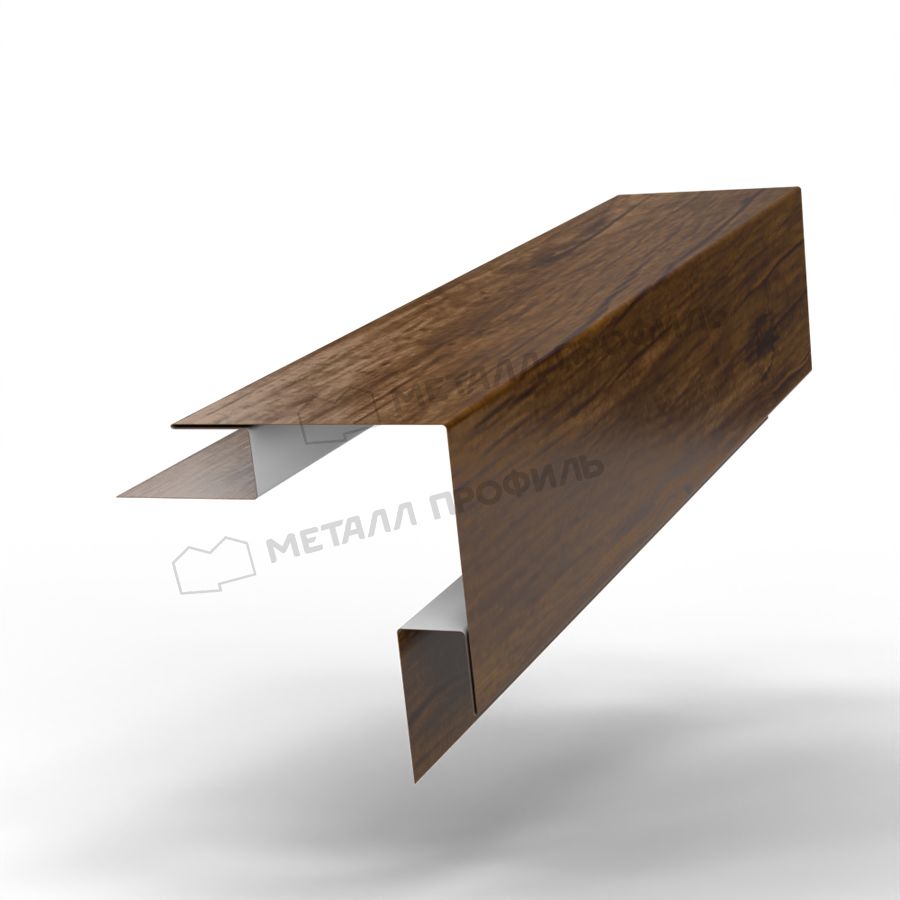 Планка угла наружного сложного 75х75х3000 (ECOSTEEL_T-01-ЗолотойДуб-0.5)
