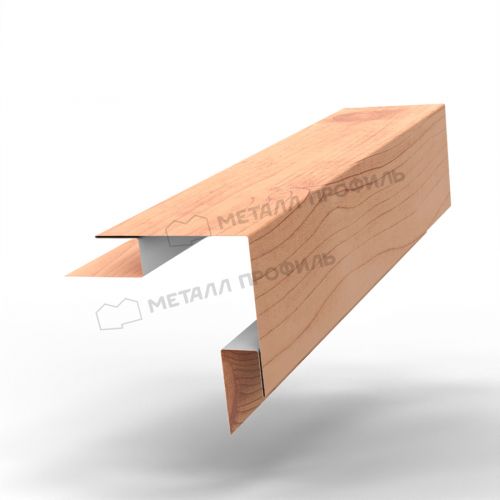 Планка угла наружного сложного Woodstock 75х75х3000 (ECOSTEEL-01-Орех коричневый-0.45)