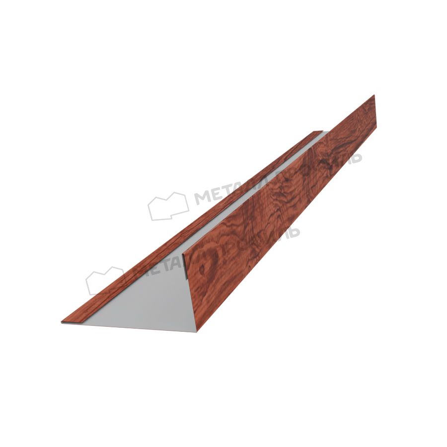 Планка угла усиливающая для забора 40х20 х 2000 (ECOSTEEL_MA-01-Античный Дуб-0.45)