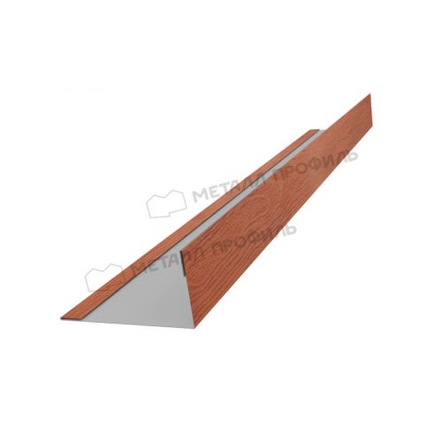Планка угла усиливающая для забора 40х20 х 2000 (ECOSTEEL_T-12-Дуб-0.45)