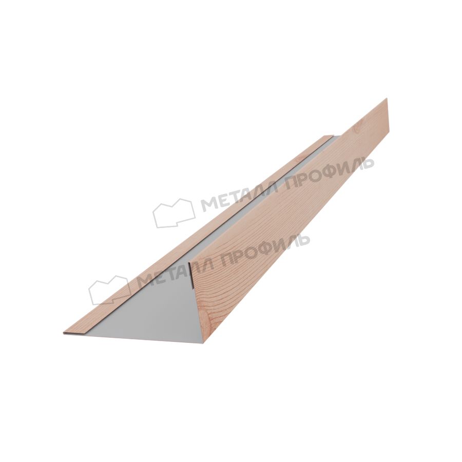 Планка угла усиливающая для забора 40х20 х 2000 (ECOSTEEL_T-12-Орех-0.45)