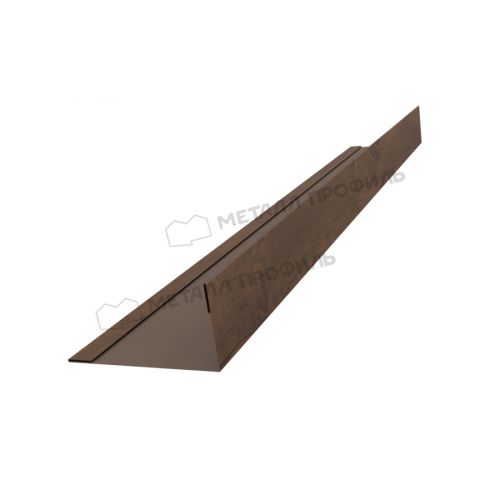 Планка угла усиливающая для забора 40х20 х 2500 (ECOSTEEL_MA-01-МореныйДуб-0.5)