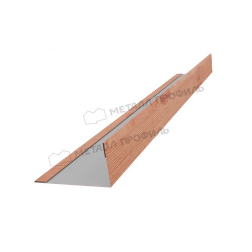 Планка угла усиливающая для забора 40х20 х 2500 (ECOSTEEL_T-12-Золотой Орех-0.45)