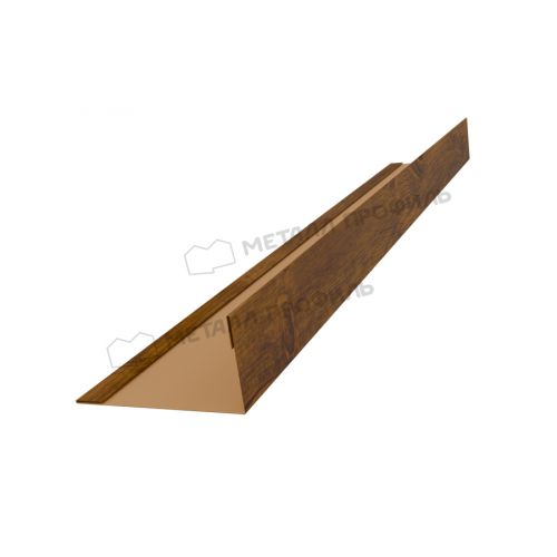 Планка угла усиливающая для забора 40х20 х 2500 (ECOSTEEL_ТД-01-ЗолотойДуб-0.5)