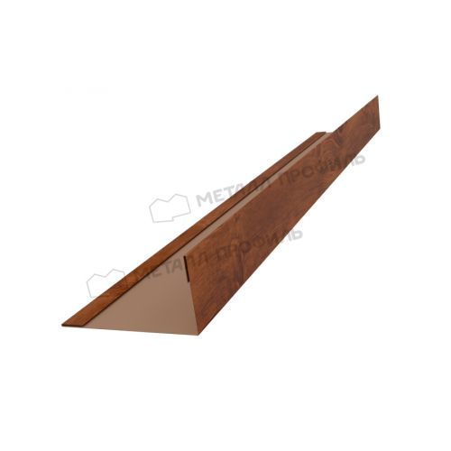 Планка угла усиливающая для забора 40х20 х 2500 (ECOSTEEL-01-МореныйДуб-0.5)