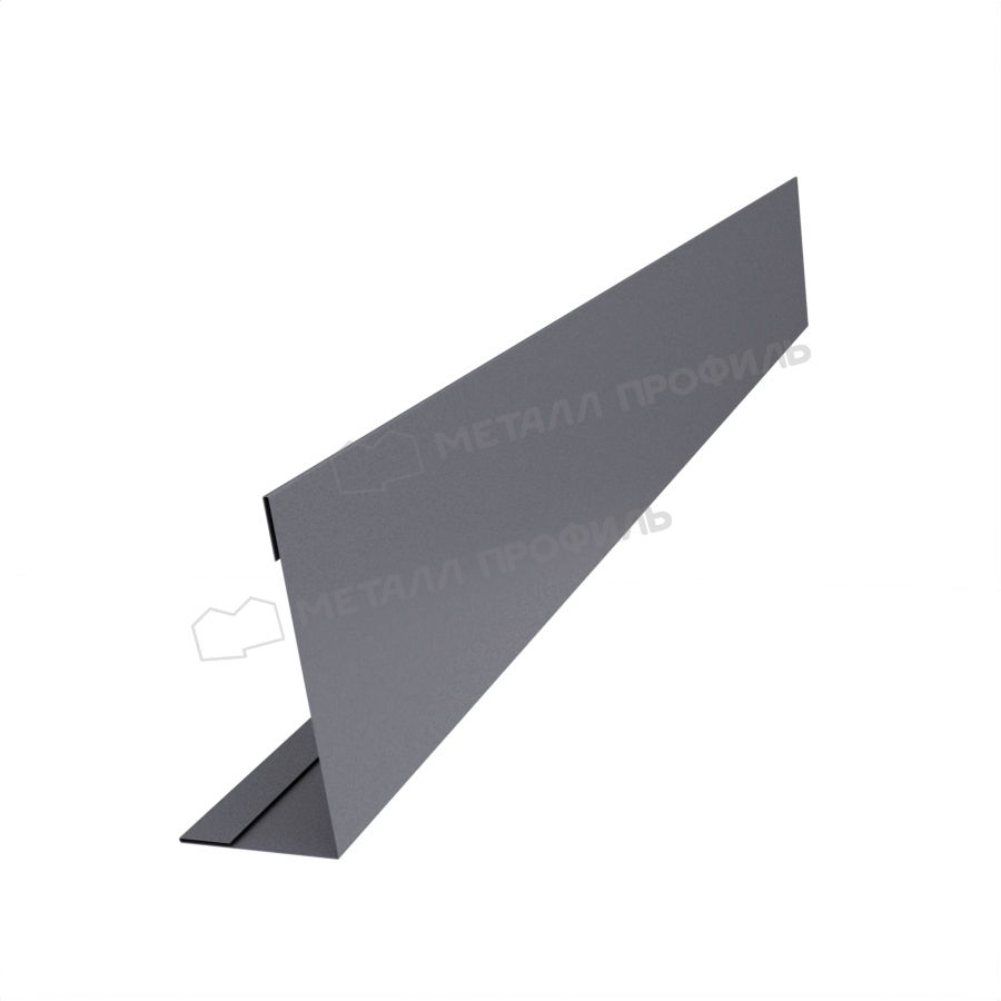 Планка угла усиливающая для забора 40х20 х 2500 (VALORI Д-20-Grey\Grey-0.5)