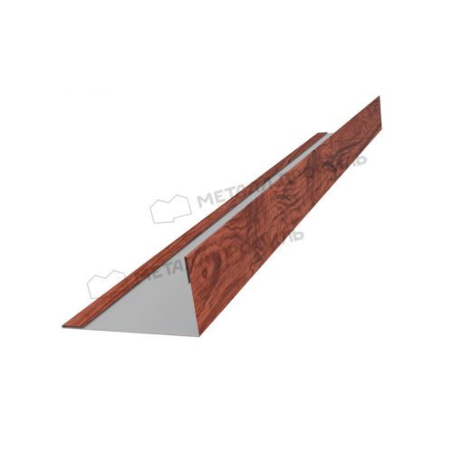 Планка угла усиливающая для забора 40х20 х 3000 (ECOSTEEL_MA-01-Античный Дуб-0.45)