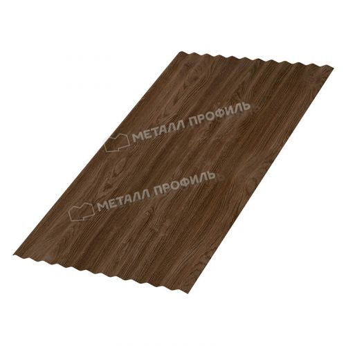 Профлист МЕТАЛЛ ПРОФИЛЬ МП-18х1100 (ECOSTEEL_MA-01-МореныйДуб-0.5)