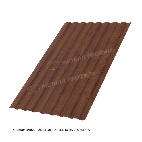 Профлист МЕТАЛЛ ПРОФИЛЬ МП-20x1100-A (ECOSTEEL-01-МореныйДуб-0,5)