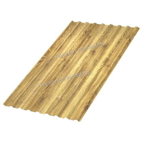 Профлист МЕТАЛЛ ПРОФИЛЬ МП-20х1100 (ECOSTEEL_ТД-01-ЗолотойДуб-0.5)