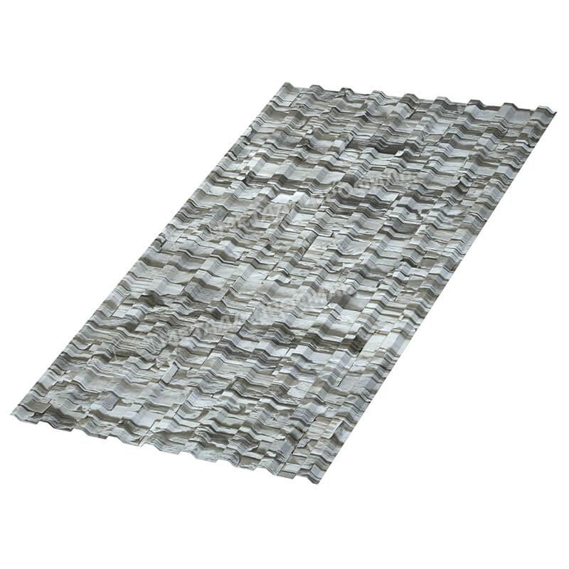 Профлист МЕТАЛЛ ПРОФИЛЬ МП-20х1100 (ECOSTEEL-01-БелыйПлитняк-0.5)