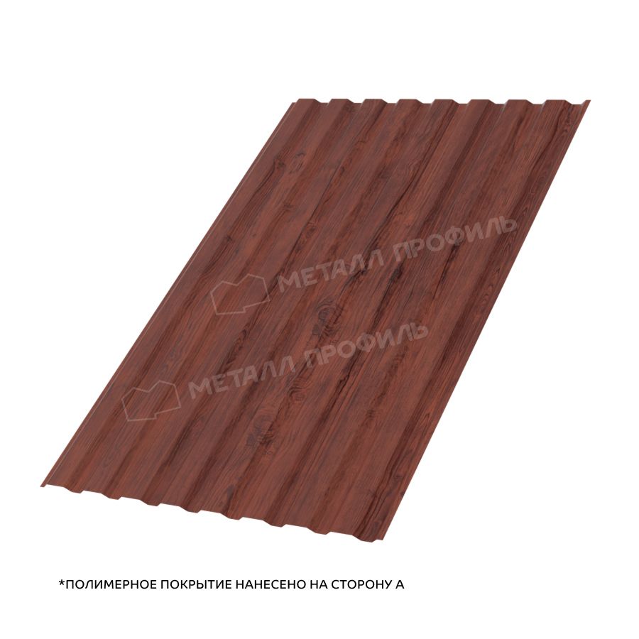 Профлист МЕТАЛЛ ПРОФИЛЬ МП-20х1100-A (ECOSTEEL-01-Античный Дуб-0,5)
