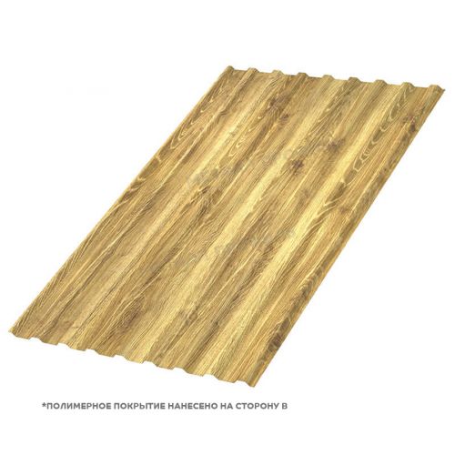 Профлист МЕТАЛЛ ПРОФИЛЬ МП-20х1100-A (ECOSTEEL-01-ЗолотойДуб-0,5)
