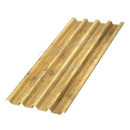 Профлист МЕТАЛЛ ПРОФИЛЬ Н-60х845 (ECOSTEEL-01-ЗолотойДуб-0.5)