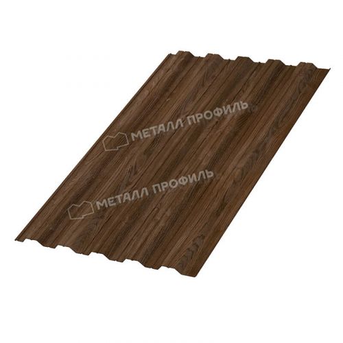 Профлист МЕТАЛЛ ПРОФИЛЬ НС-35х1000 (ECOSTEEL_MA-01-МореныйДуб-0.5)