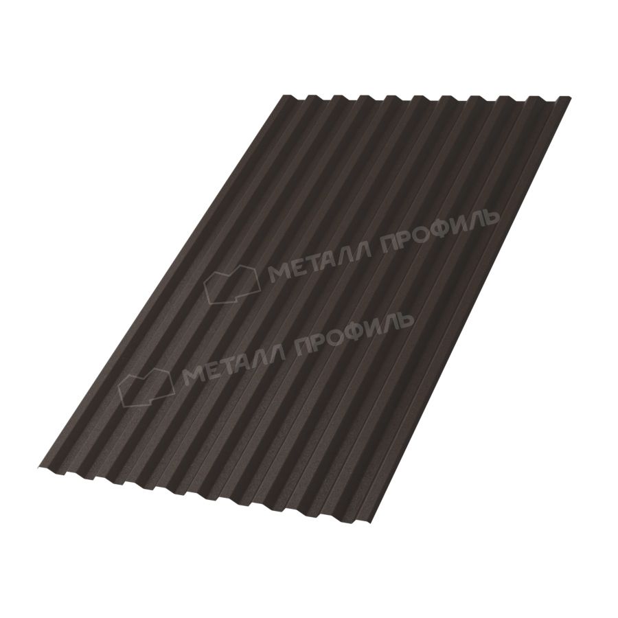 Профлист МЕТАЛЛ ПРОФИЛЬ С-21х1000-A (VALORI-20-DarkBrown-0,5)