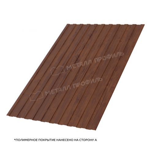 Профлист МЕТАЛЛ ПРОФИЛЬ С-8x1150-A (ECOSTEEL-01-МореныйДуб-0,5)