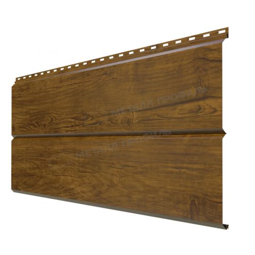 Сайдинг МЕТАЛЛ ПРОФИЛЬ Lбрус-XL-14х335 (ECOSTEEL_T-01-ЗолотойДуб-0.5)