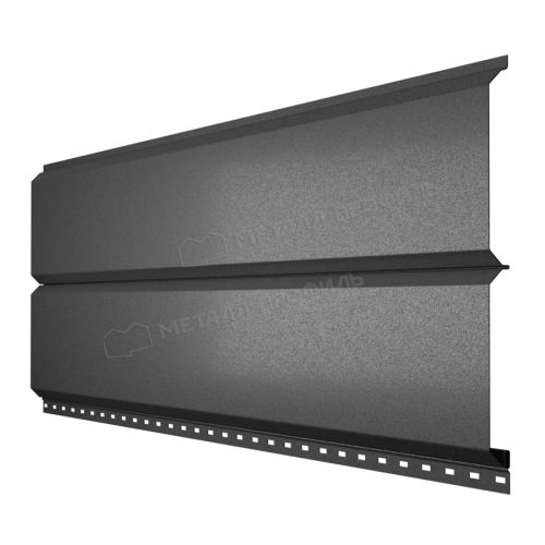 Сайдинг МЕТАЛЛ ПРОФИЛЬ Lбрус-XL-Plus-20х325 (VALORI-20-DarkGrey-0.5)