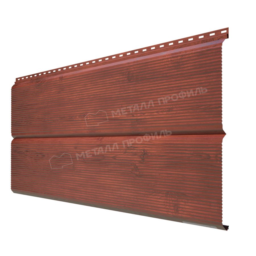 Сайдинг МЕТАЛЛ ПРОФИЛЬ Lбрус-XL-В-14х335 (ECOSTEEL_MA-12-Античный Дуб-0.45)
