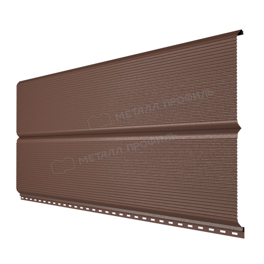 Сайдинг МЕТАЛЛ ПРОФИЛЬ Lбрус-В-15х240 (VALORI-20-Brown-0.5)