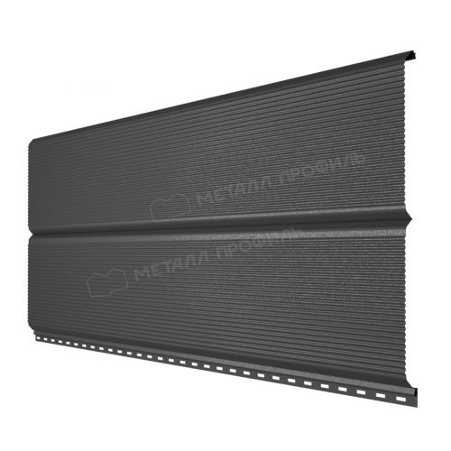 Сайдинг МЕТАЛЛ ПРОФИЛЬ Lбрус-В-15х240 (VALORI-20-DarkGrey-0.5)