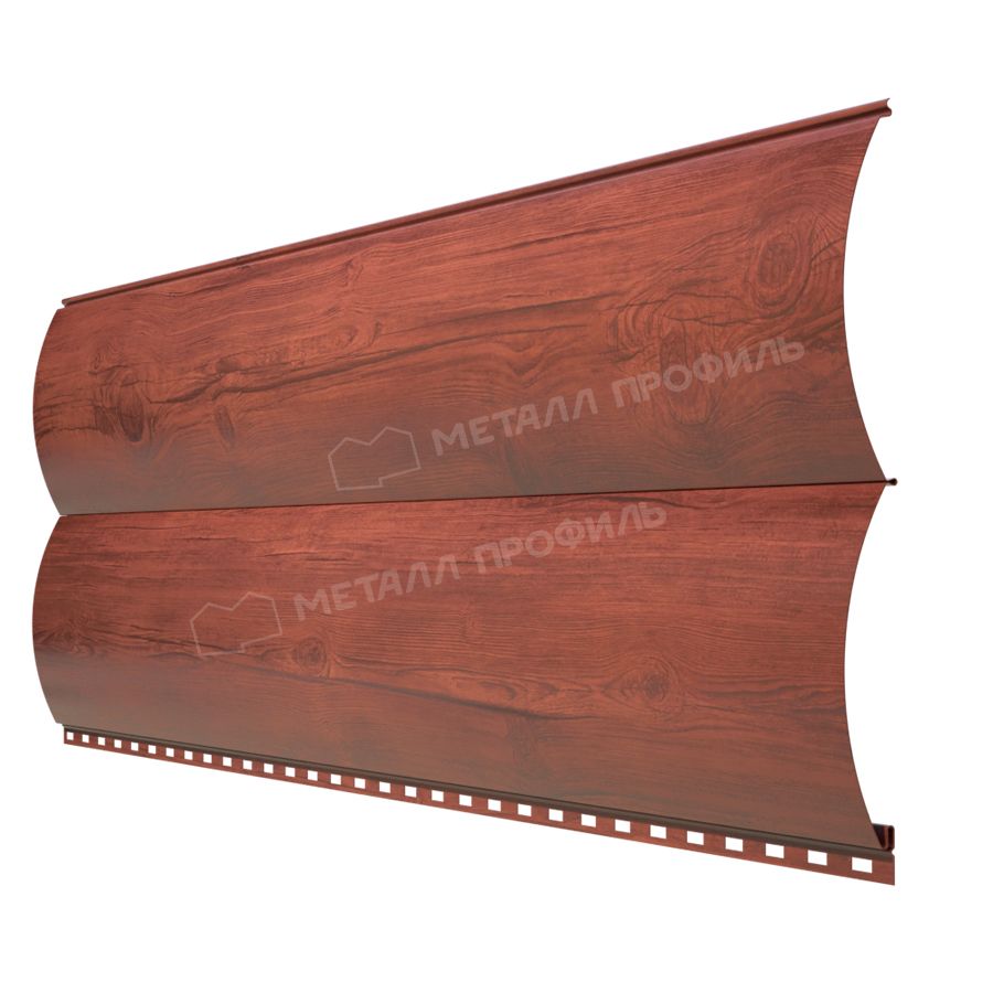 Сайдинг МЕТАЛЛ ПРОФИЛЬ Woodstock-28х330 (ECOSTEEL_T-12-Античный Дуб-0.45)