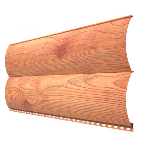 Сайдинг МЕТАЛЛ ПРОФИЛЬ Woodstock-28х330 (ECOSTEEL-01-Золотой Орех-0.5)
