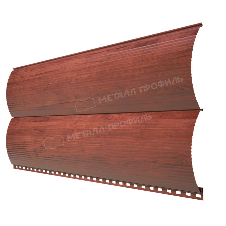 Сайдинг МЕТАЛЛ ПРОФИЛЬ Woodstock-В-28х330 (ECOSTEEL_MA-01-Античный Дуб-0.5)