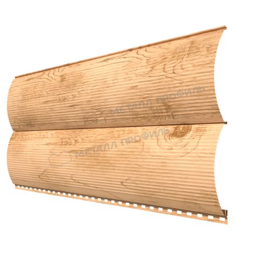 Сайдинг МЕТАЛЛ ПРОФИЛЬ Woodstock-В-28х330 (ECOSTEEL-01-Сосна-0.5)