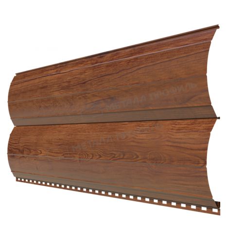 Сайдинг МЕТАЛЛ ПРОФИЛЬ Woodstock-Н-28х330 (ECOSTEEL-01-МореныйДуб-0.5)