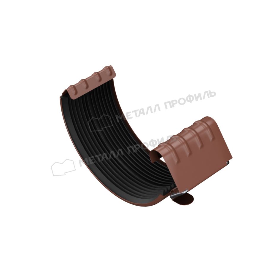 Соединитель желоба МЕТАЛЛ ПРОФИЛЬ Foramina PUR D150 Ral 8017