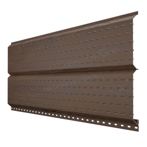 Софит МЕТАЛЛ ПРОФИЛЬ Lбрус-15х240 (ECOSTEEL_MA-01-МореныйДуб-0.5)