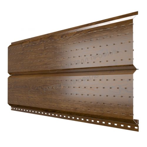 Софит МЕТАЛЛ ПРОФИЛЬ Lбрус-15х240 (ECOSTEEL-01-ЗолотойДуб-0.5)