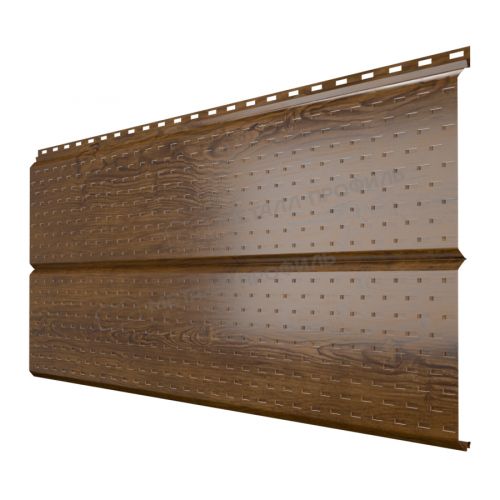 Софит МЕТАЛЛ ПРОФИЛЬ Lбрус-XL-14х335 (ECOSTEEL_T-01-ЗолотойДуб-0.5)