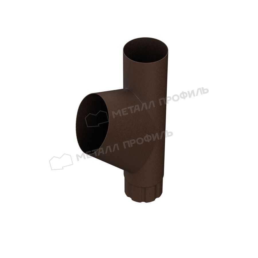 Тройник трубы МЕТАЛЛ ПРОФИЛЬ Foramina PUR D100 DarkBrown