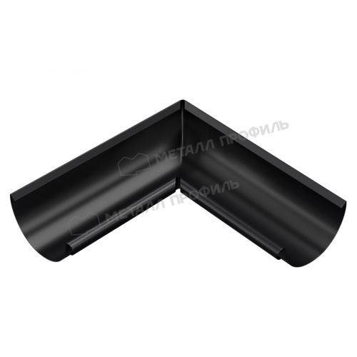Угол желоба внутренний МЕТАЛЛ ПРОФИЛЬ PURMAN BLACK EDITION D125 Ral 9005