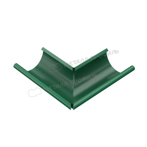 Угол желоба наружный МЕТАЛЛ ПРОФИЛЬ Foramina PUR D125 Ral 6005