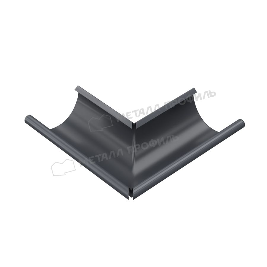 Угол желоба наружный МЕТАЛЛ ПРОФИЛЬ Foramina PUR D125 Ral 7024