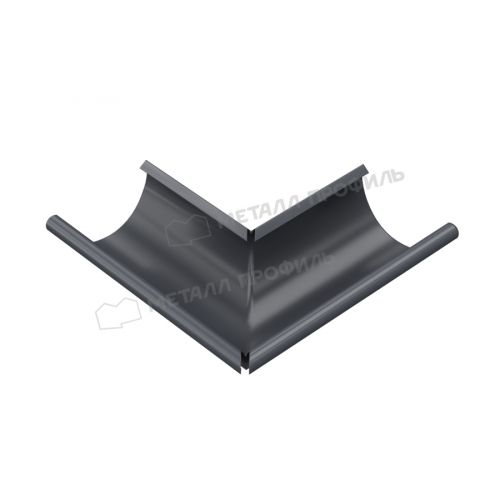 Угол желоба наружный МЕТАЛЛ ПРОФИЛЬ Foramina PUR D125 Ral 7024