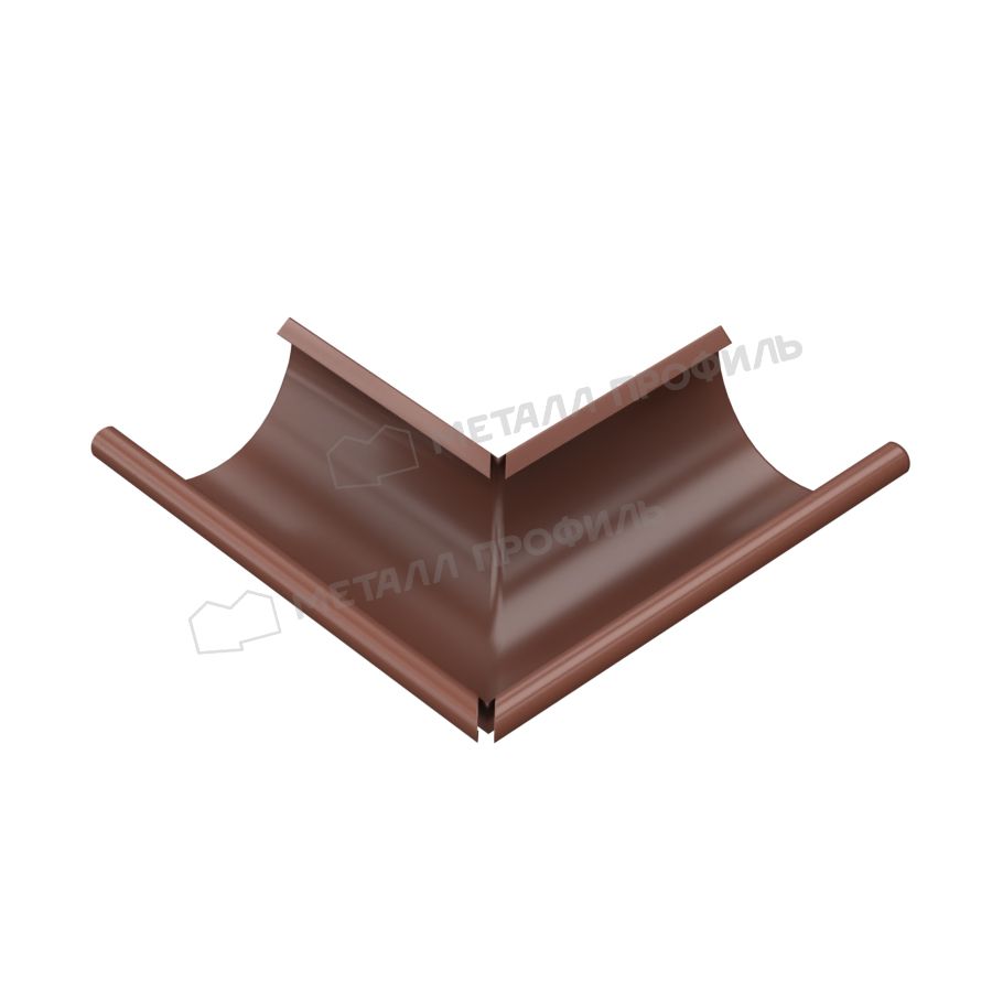 Угол желоба наружный МЕТАЛЛ ПРОФИЛЬ Foramina PUR D125 Ral 8017