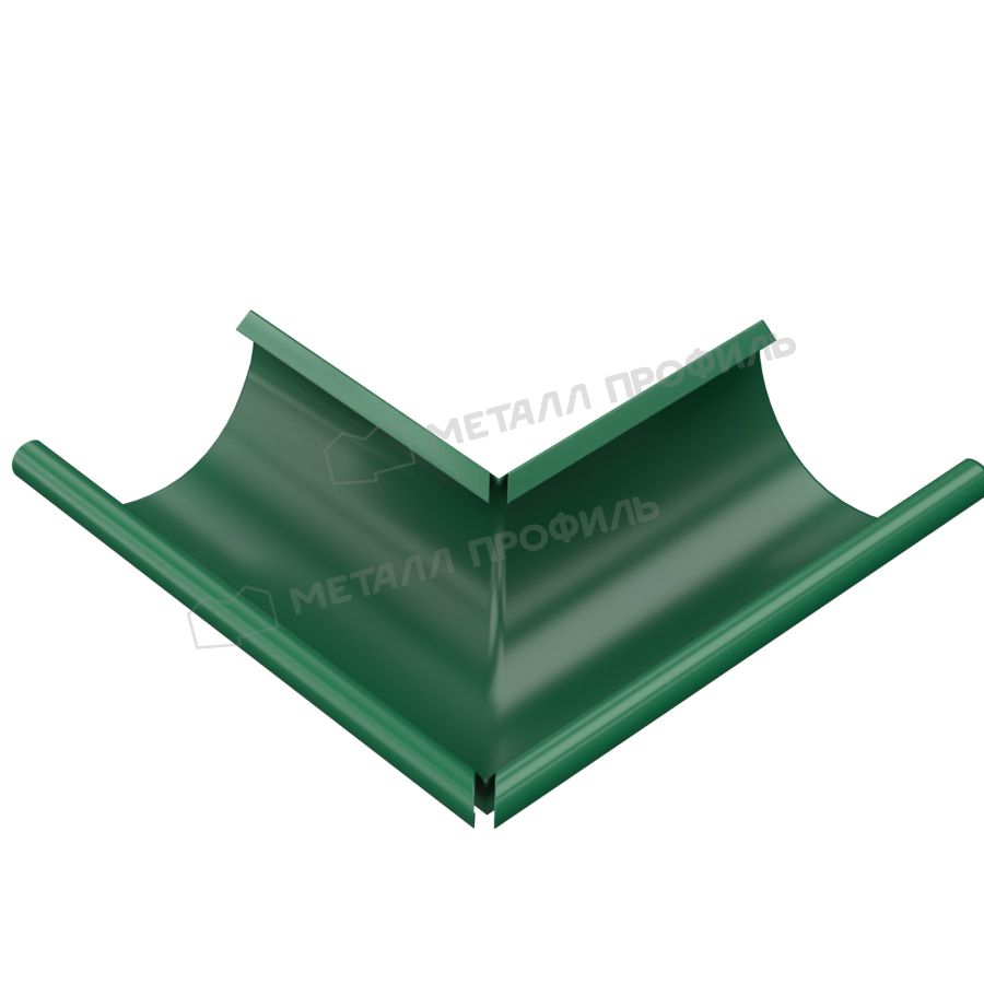 Угол желоба наружный МЕТАЛЛ ПРОФИЛЬ Foramina PUR D150 Ral 6005