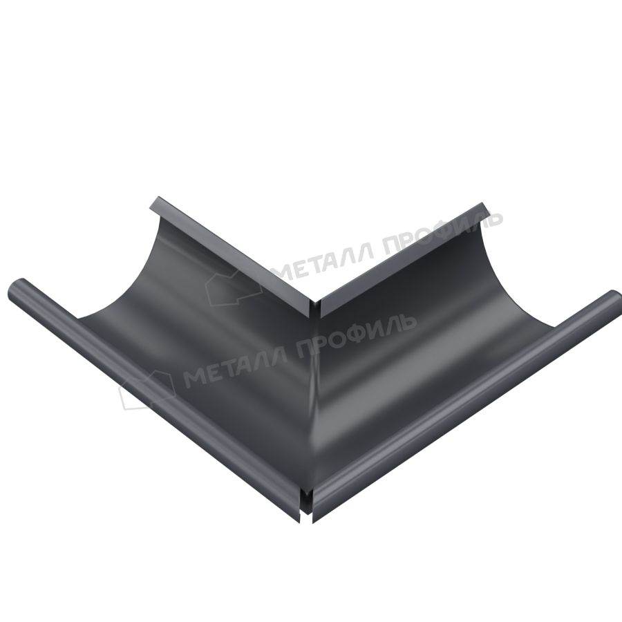 Угол желоба наружный МЕТАЛЛ ПРОФИЛЬ Foramina PUR D150 Ral 7024