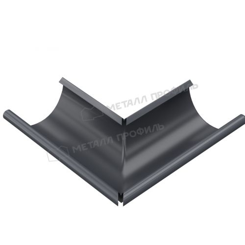 Угол желоба наружный МЕТАЛЛ ПРОФИЛЬ Foramina PUR D150 Ral 7024