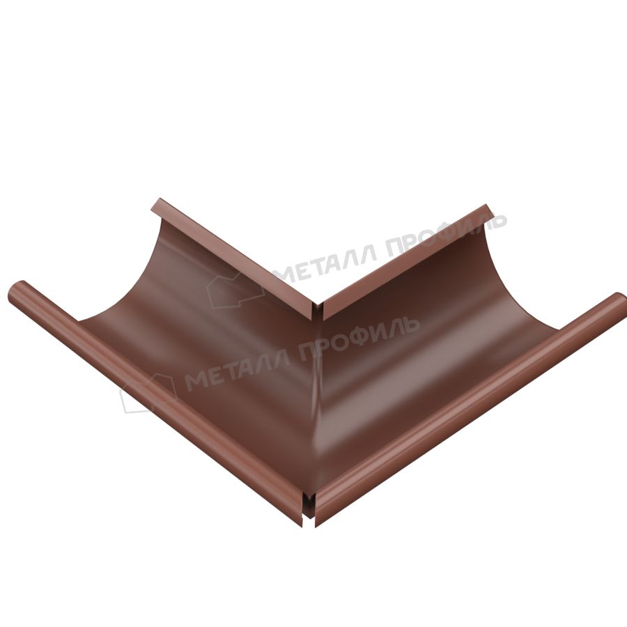 Угол желоба наружный МЕТАЛЛ ПРОФИЛЬ Foramina PUR D150 Ral 8017