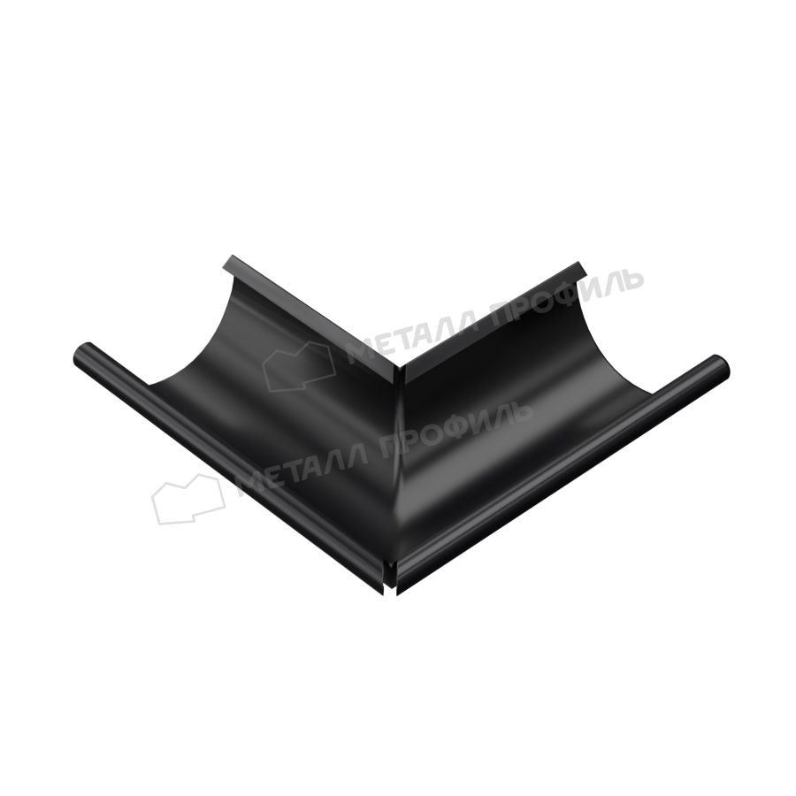 Угол желоба наружный МЕТАЛЛ ПРОФИЛЬ PURMAN BLACK EDITION D125 Ral 9005
